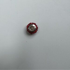 Dazzling Pandora 925 sterling silver red/ dark red/ white crystal bead